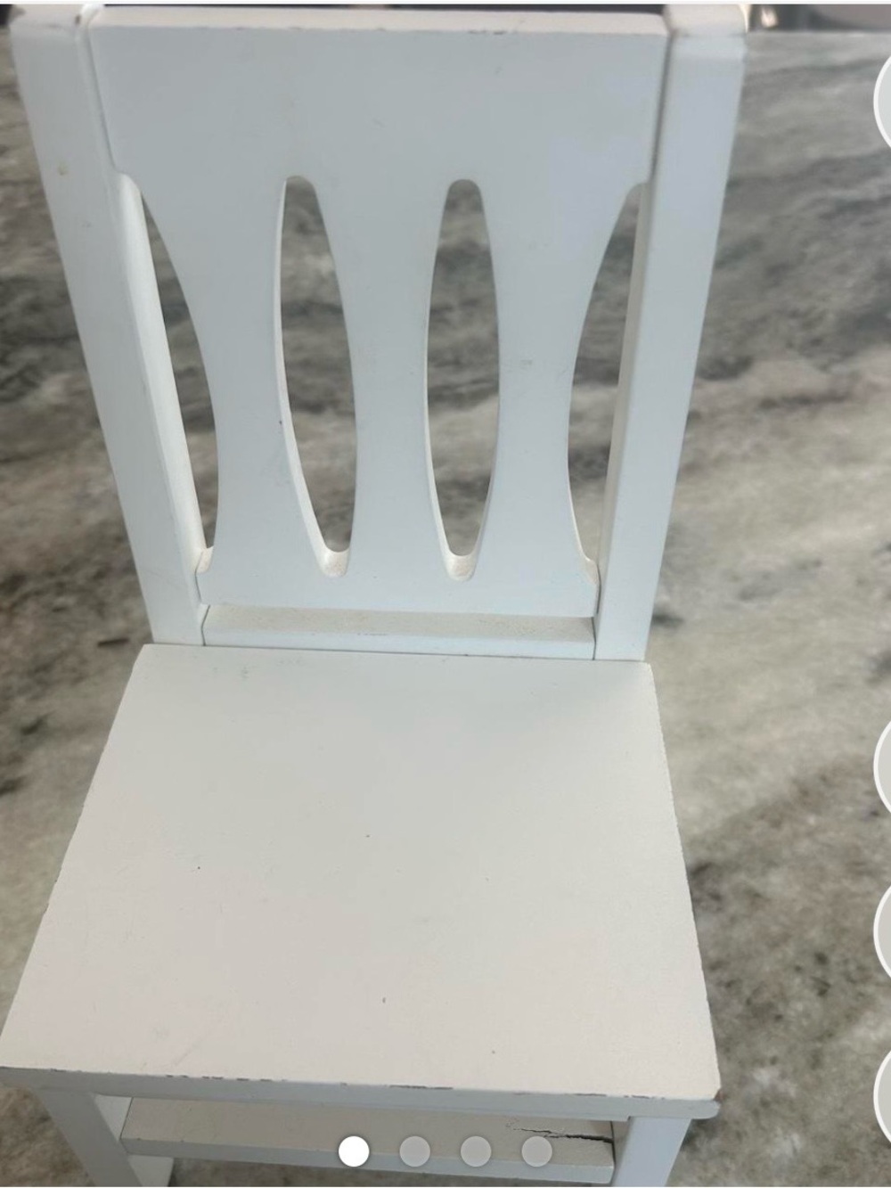 American girl doll White Wooden Accent Chair